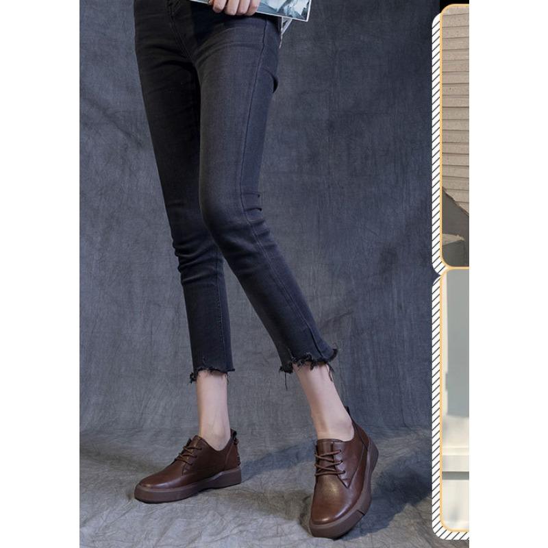 New Retro Women's Flat Large-sized Single Shoes Versatile Single Shoes for Students Loafers
