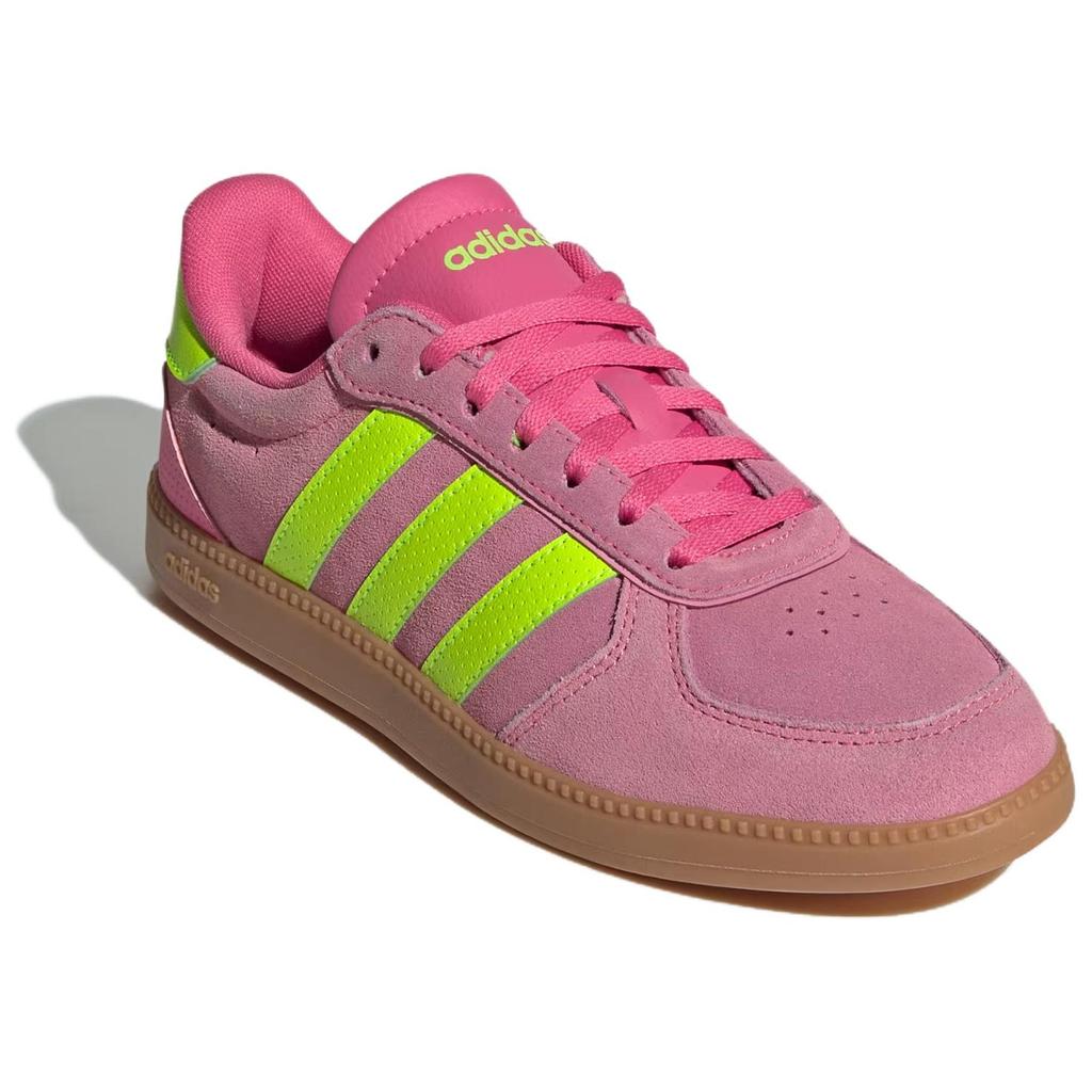 adidas Breaknet Sleek Comfortable Versatile Non-Slip Durable Low-Top Skate Shoes Women Sneakers Pink Yellow JH6899