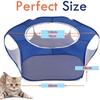 Portable Small Pet Cage Transparent Cat and Dog Cage Tent Pet Playpen Open Folding Yard Fence For Dog Hamster Rabbit Guinea Pig