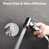Handheld No-Press Bidet Sprayer for Toilet with Plated 1068 Faucet Attachment