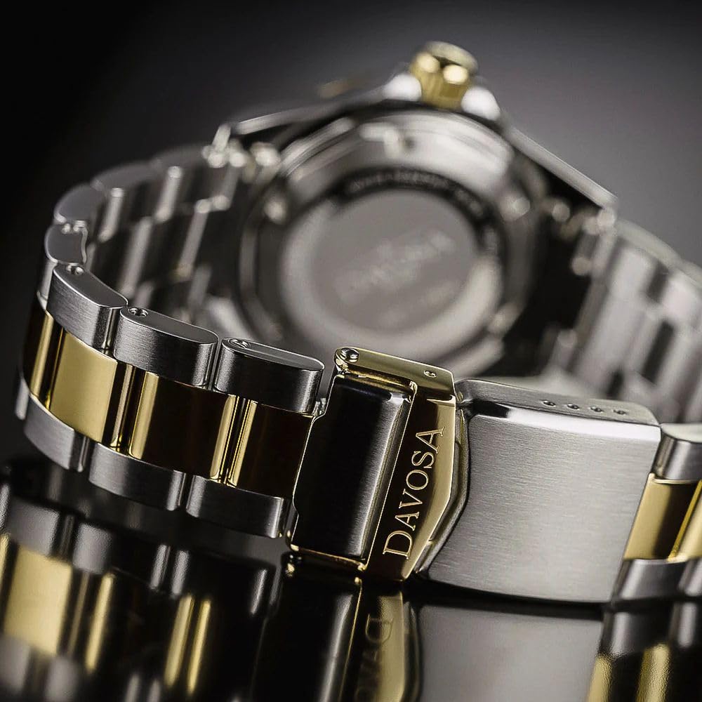 Watch Mechanical Automatic Date 200M Water Resistant Ternos Medium Swiss Made Silver [Davosa] 166.197.20