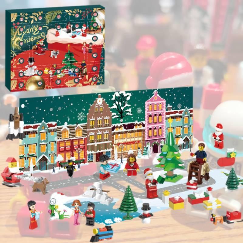 Block Building Christmas Blind Box Book Assembly Toy Puzzle Santa Gift Xmas