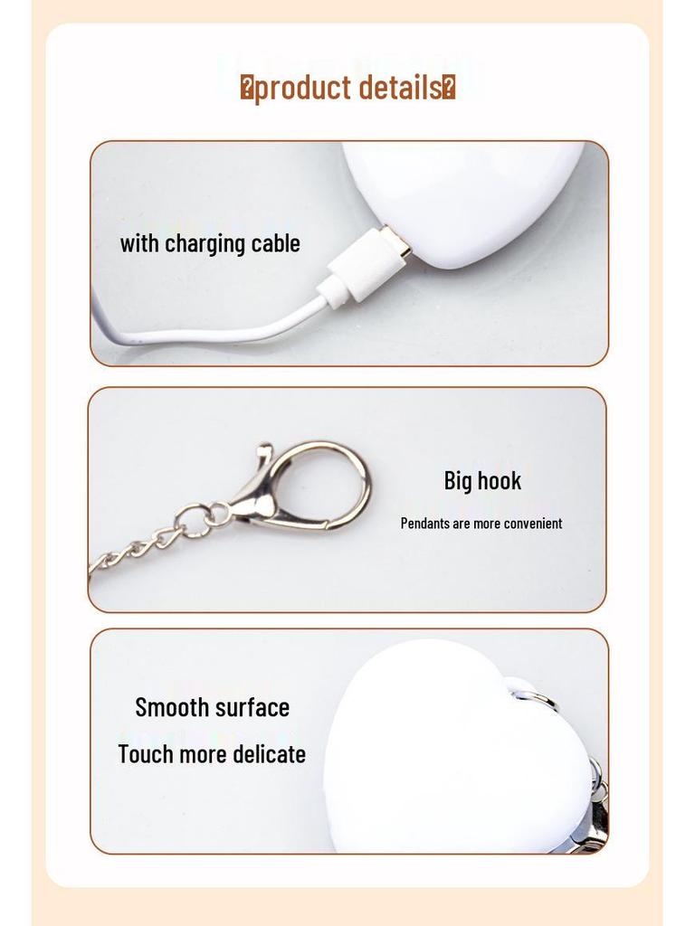 3D Touch LED Keychain Light - Cute, Creative Ornament Gift for Bedroom