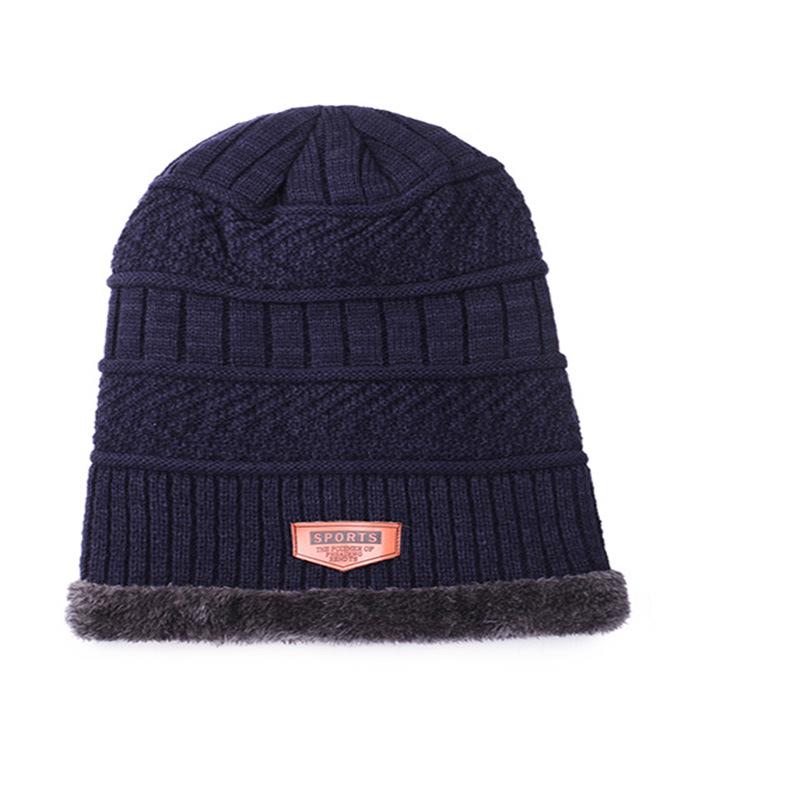 Autumn and Winter Warm Neck Wool Cover Hat Men's Fleece Thickened Knitted Hat Cover Scarf Two-piece Cover