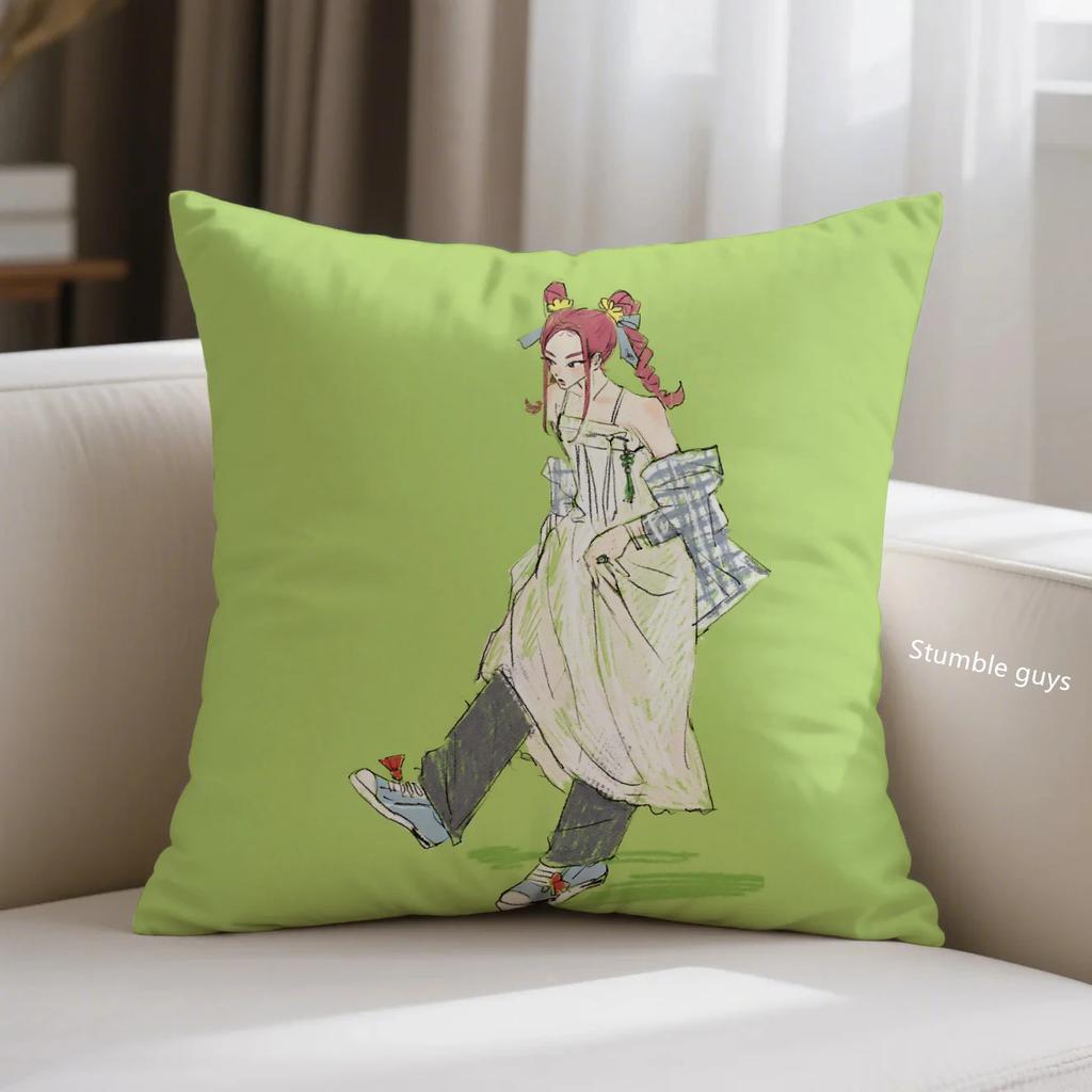 Demon Hunters Kpop Sofa Pillowcase Anime Cushion Cover Bedroom