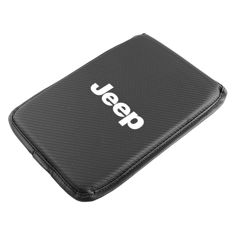 Bil Armstöd Låda Mattor Läder Mittkonsol Skydd Tillbehör För Jeep Renegade Wrangler JK JL Grand Cherokee Compass Patriot etc