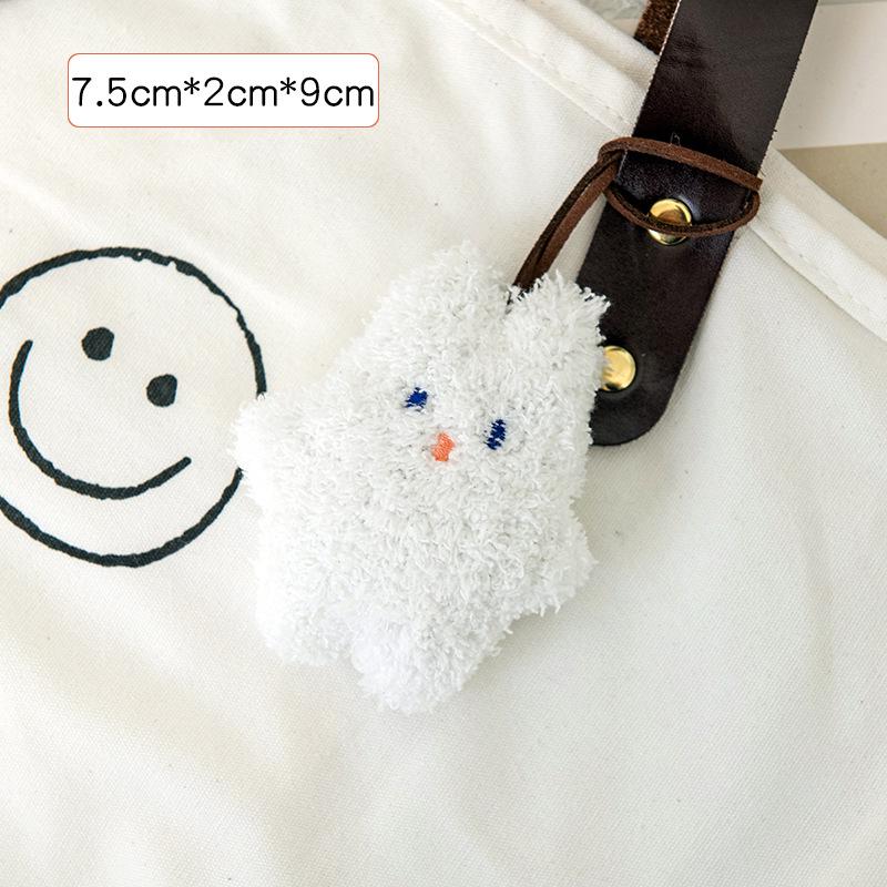 Korean Cute Bear Head Doll Keyring & Name Tag Pendant for Kids' Backpacks