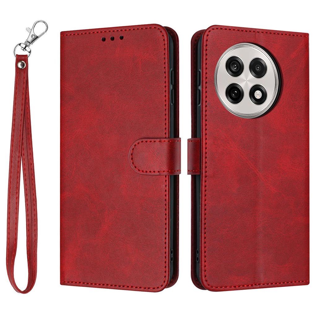For OnePlus 13R 5G Case Flip Stand PU Leather Wallet Phone Cover Calf Texture