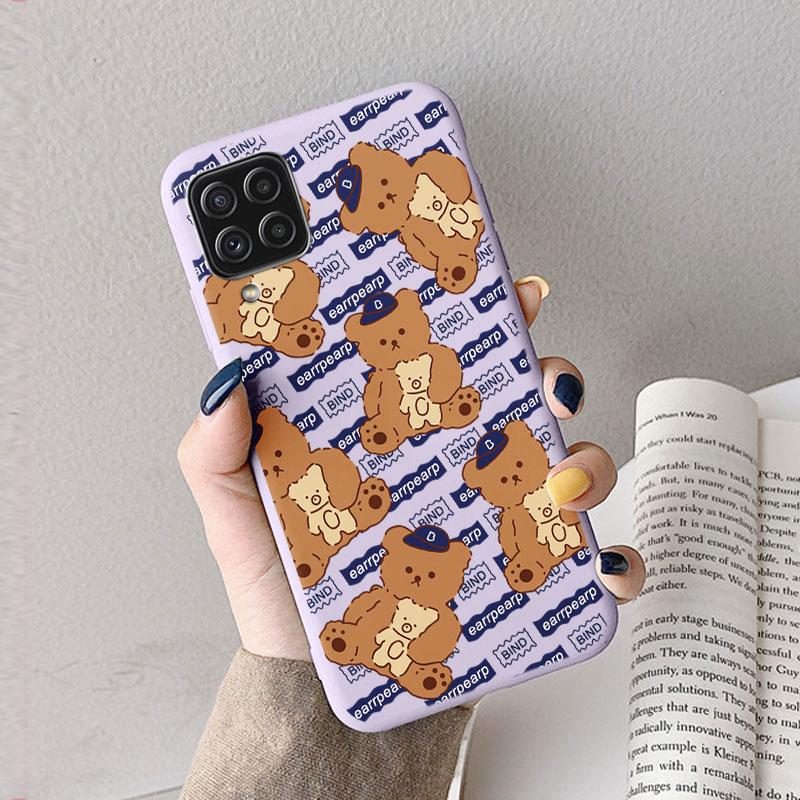 Hülle Für Samsung A12 5G M12 F12 A 12 Süßes Herz Blume Rückseite Weiches Silikon Matt Schutzhülle Für Samsung Galaxy A12 5G