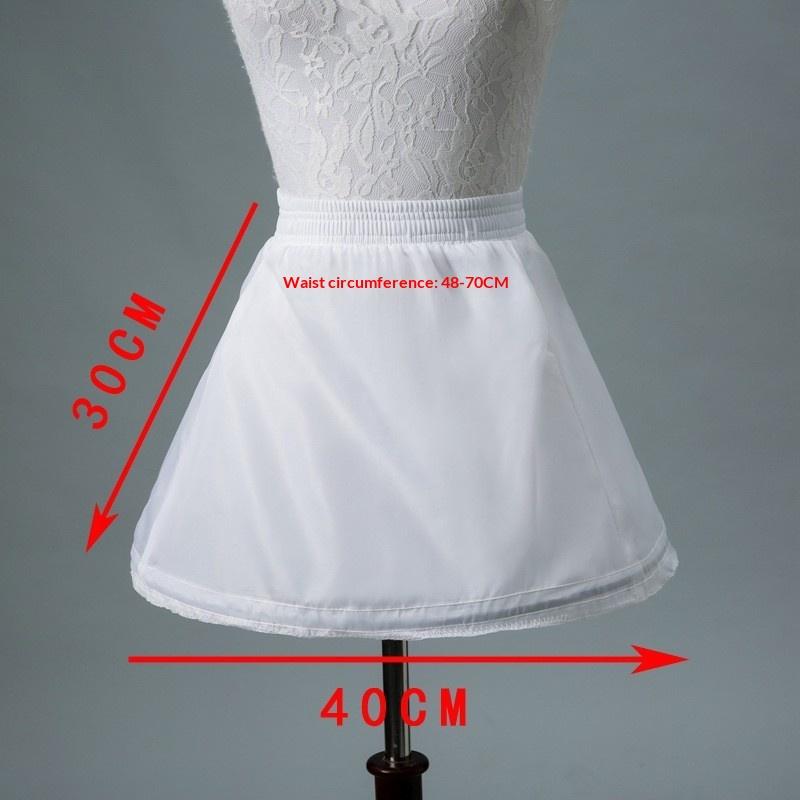 1Pcs Breathable Steel Ring Dress Underskirt White Children Skirt Petticoat With Hoops Adjustable Princess Skirt Petticoat A1