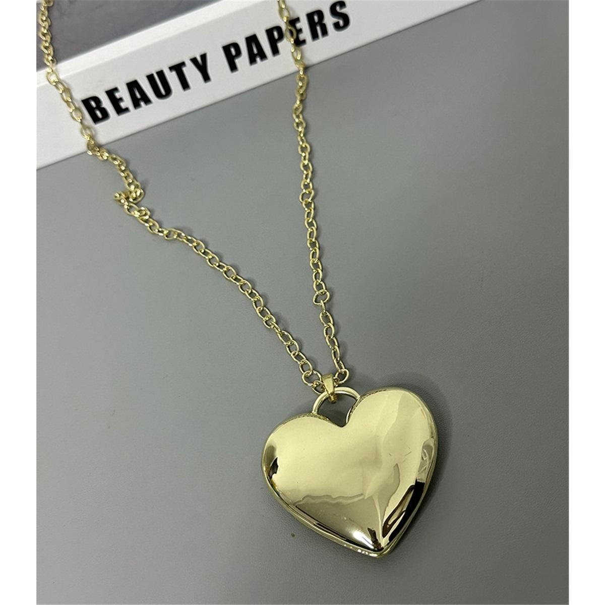 

Tooxika Металлическое Большое Сердце Любви Цепочка Длинное Ожерелье Можно Использовать Как Цепочку На Талию Модные Аксессуары Женская Цепочка-Джемпер золотой