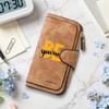 Stylish Long Wallet with Inspirational Slogan Durable Daily Use Card Holder