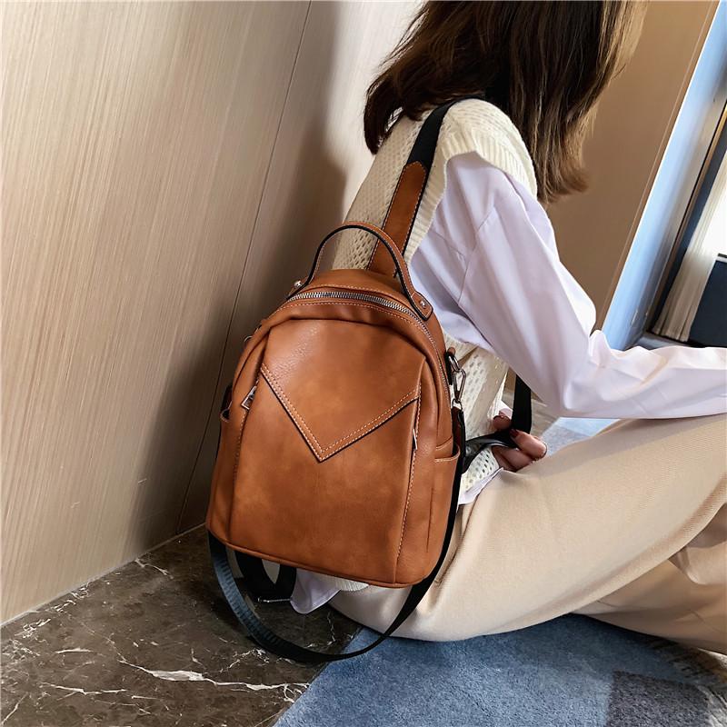 medium leather backpack womens