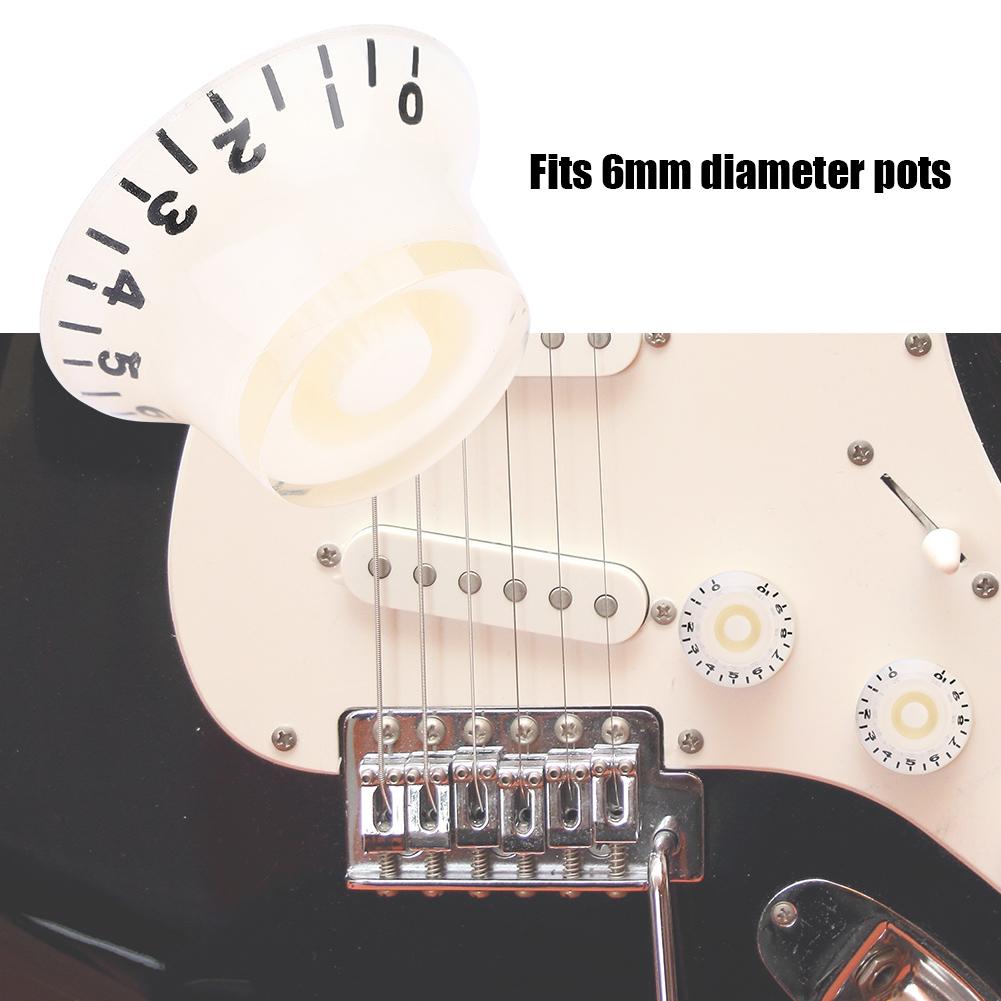 4 PCS Speed Tone Volume Control Knobs for EPI LP Electric Guitar (White  Black)