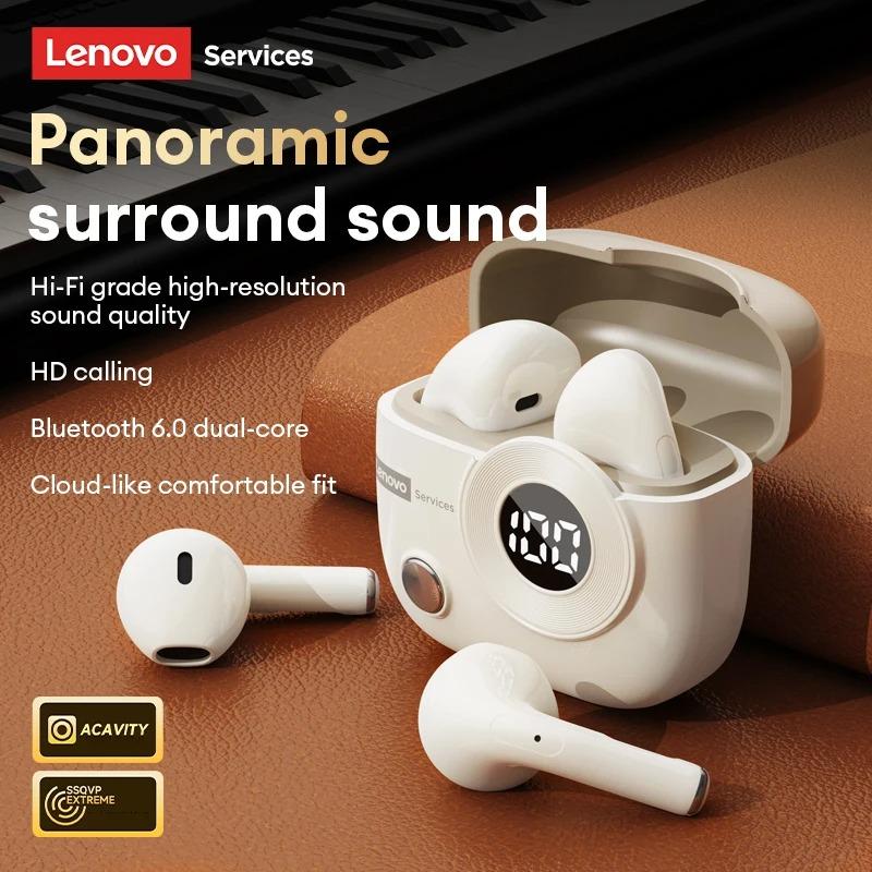 Original Lenovo LE233 Wireless Earphones HD Call Zero Lag Bluetooth 6.0 Headphone Long Battery Life Level Display Game/Music Dual-Mic Earbud