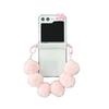 Cute Ins Plush Bracelet Girls Flip Phone Case for Samsung Zflip6 Folding Screen Findn2flip