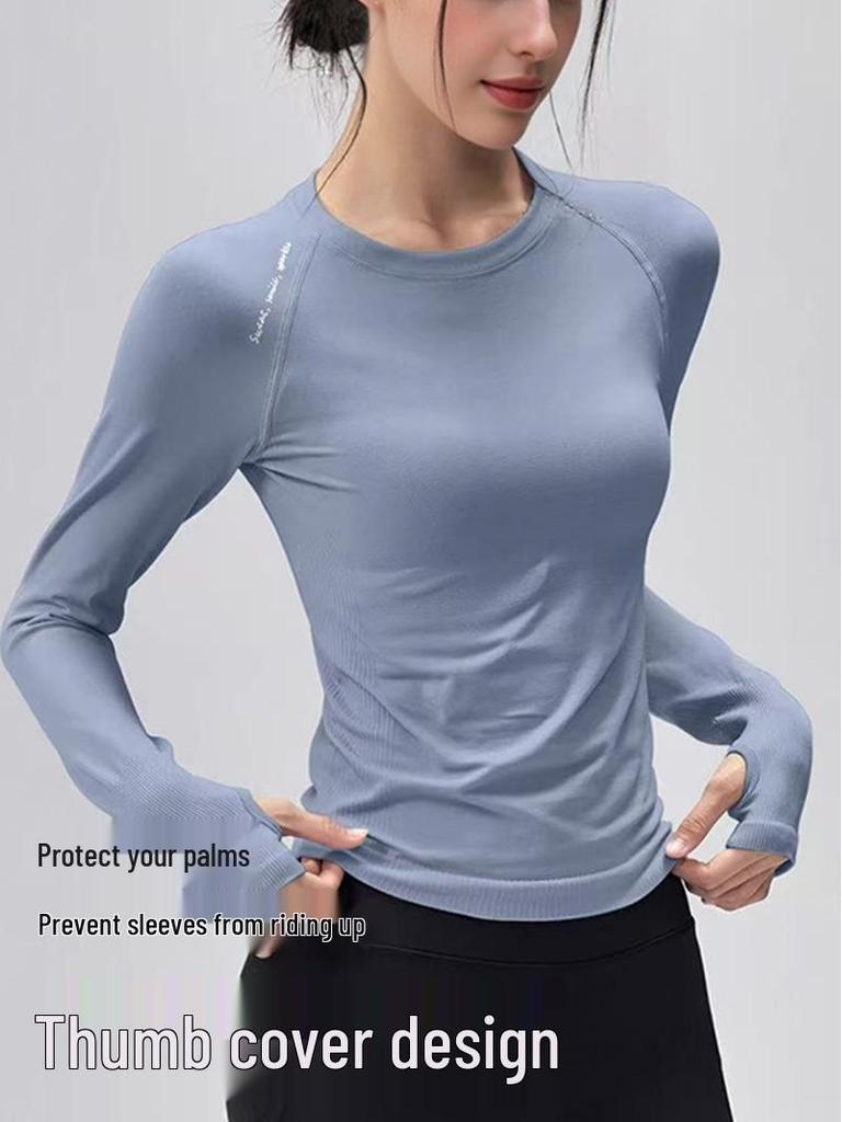 2025 Women's Slimming Breathable Quick-Dry Long Sleeve Yoga Running Top
