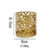 Nordic Golden Geometric Hollow Wrought Iron Candle Holder Creative Aromatherapy Candle Cup Home Decoration Ornaments Art Craft