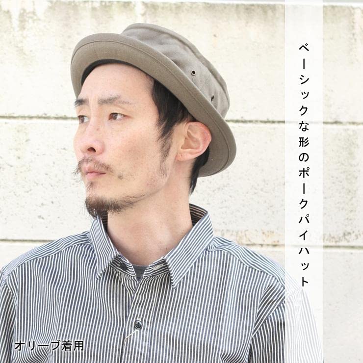 Plus Size Pork Pie Solid Pork Pie Large Golf L [regnuu] Men's Hat, Color, 100% Cotton, Design, Hat, Hat, Spring/Summer (Size (approx. 61cm), Beige)