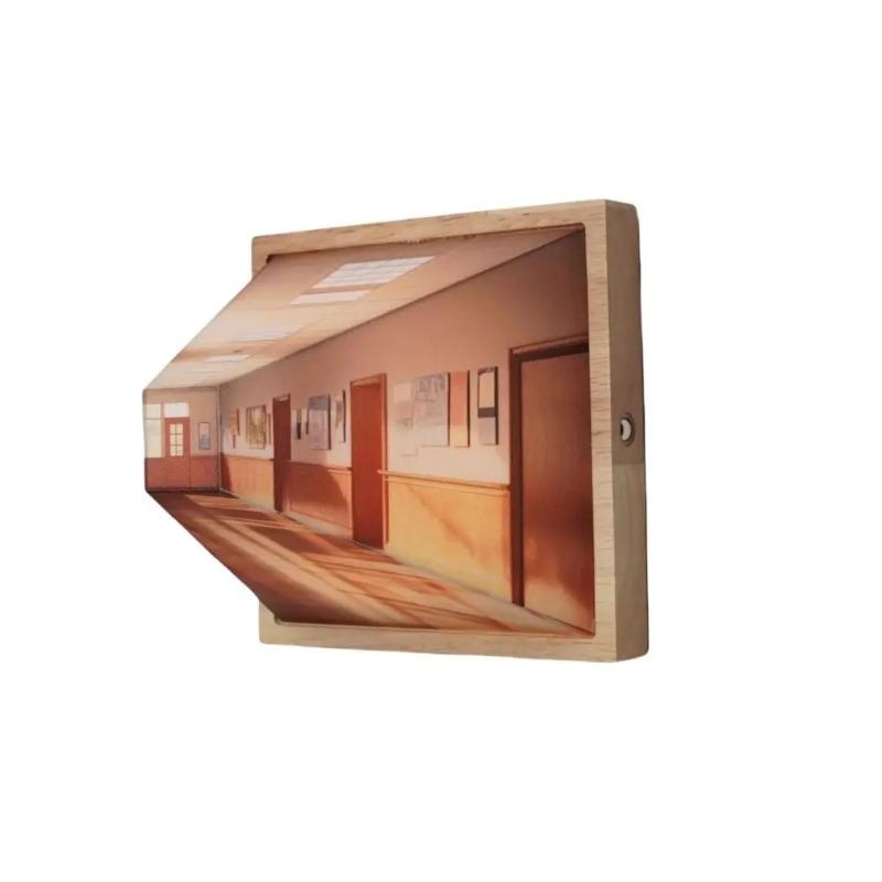 3D Naked Eye Visual Night Light, Creative Wall Mounted Decorative Light, Three Dimensional Visual Effect LED Lights, Office Unique Atmosphere Lamp