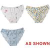 TERMEZY 3Pcs/Lot Women's Sexy Ice Silk Panties Printed High Elasticity Cool Briefs Low-Rise Seamless Breathable Briefs