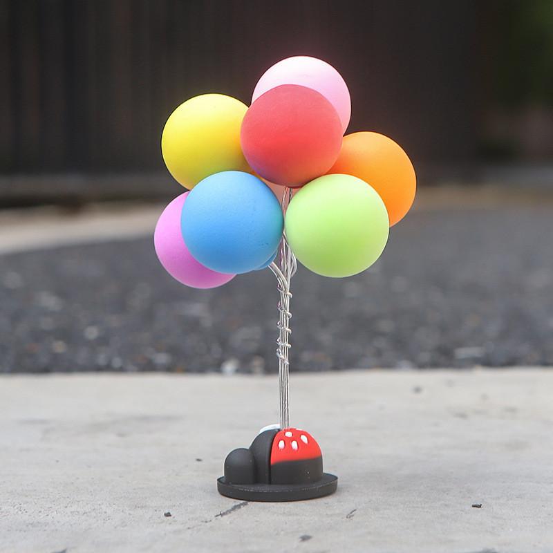 Cute Cartoon Balloon Car Ornament For Car Interior Clay Material