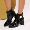Women Ankle Boots Fashion Autumn New Female Shoes Thick Heels Platform Short Boots Retro Belt Buckle Work Shoes Botas De Mujer