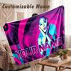 Custom Name Flannel Blanket,Ariana Grande Lightweight Warm Bed Blanket For Couch & Holiday Gift