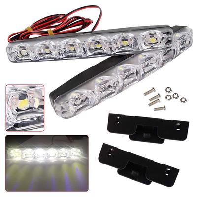 2 Piezas 12V 6 Led Luz Diurna DRL Coche Niebla Día Lámpara de Conducción Luces Kit