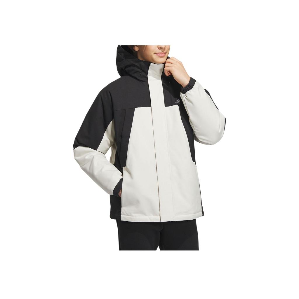Adidas Casual Sports 530 Puffy Hooded Parka Down Jacket Men outerwear Black White IL8920