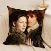 Tv Series O-Outlander Cushion Cover Soft Plush Fabric Double-Sided Printed Sofa Cushion Cover For All Seasons Home Decor Gift