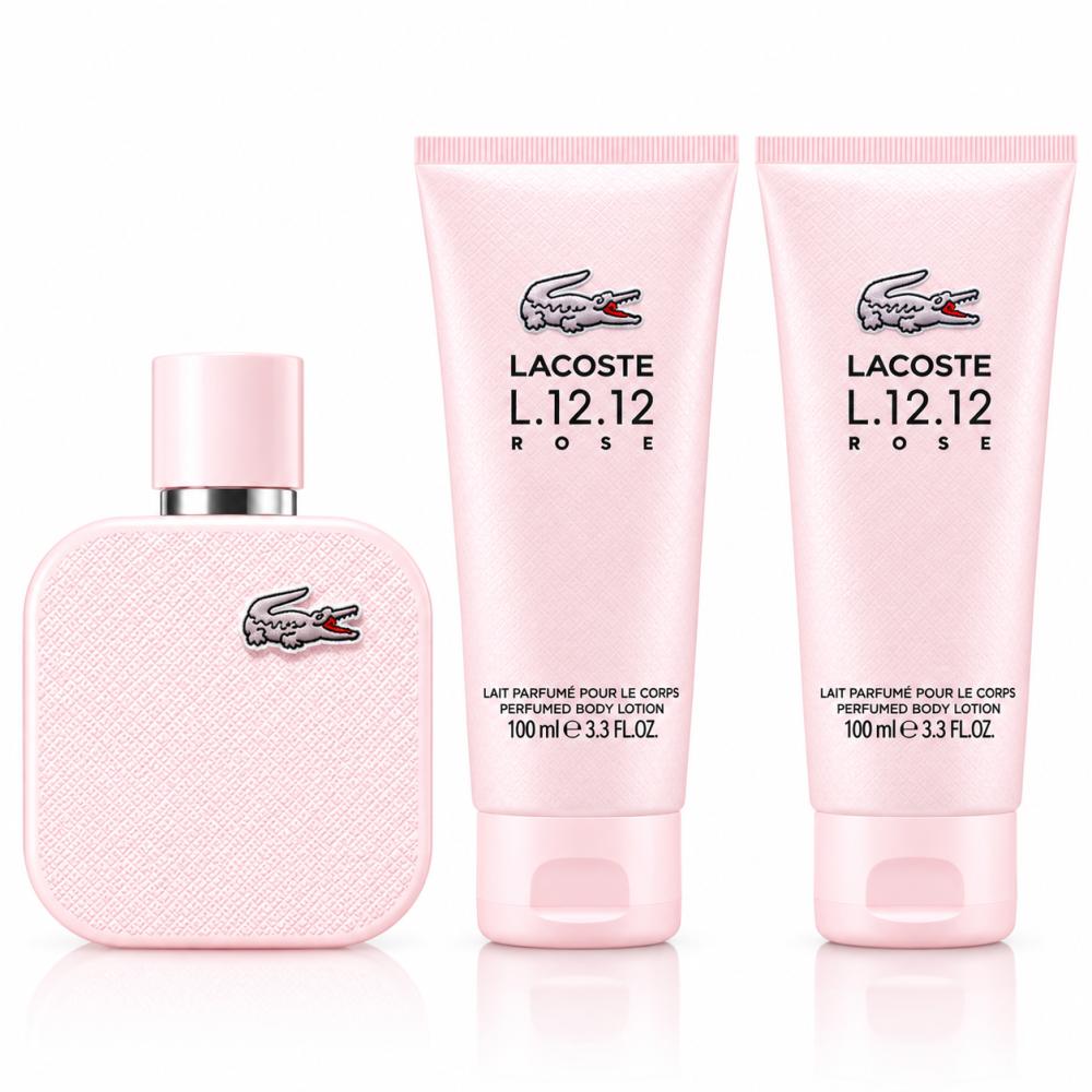 Lacoste - Coffret L.12.12 Rose - Eau de Parfum 100 ml + Gel Douche 2 x 100 ml -