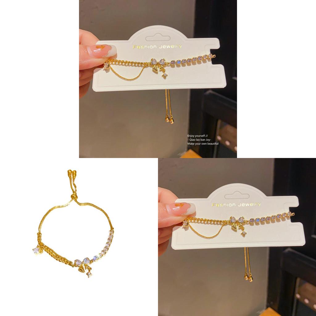 Butterfly Bow Bracelet With Plating And Zirconia For Fashionable Women