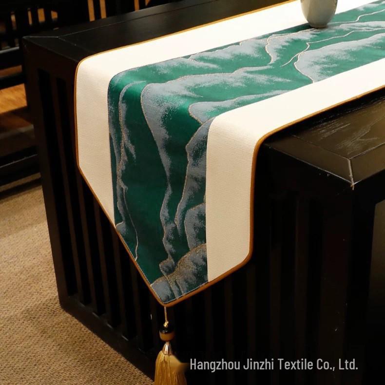 Modern Zen Chinese Tea Table Runner - Long Strip Dining Tablecloth