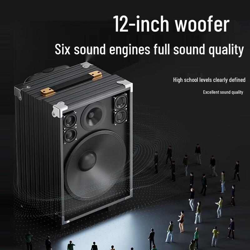 Newmine N518 8-inch Portable Bluetooth Karaoke Speaker CN Plug (adapter Included)