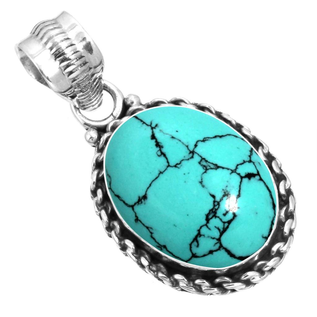 925 Sterling Silber Anhänger Damen Edelstein Handgefertigter Schmuck Ostergeschenk Blau Grün Lila Kupfer Türkis Perle Lapislazuli Perlmutt Vintage