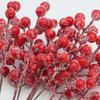 10 Pcs 22cm Artificial Snowflake Berry Branches Christmas Tree Home Vase Decoration Stems