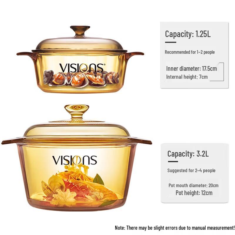 VISIONS Amber Glass Cookware Set