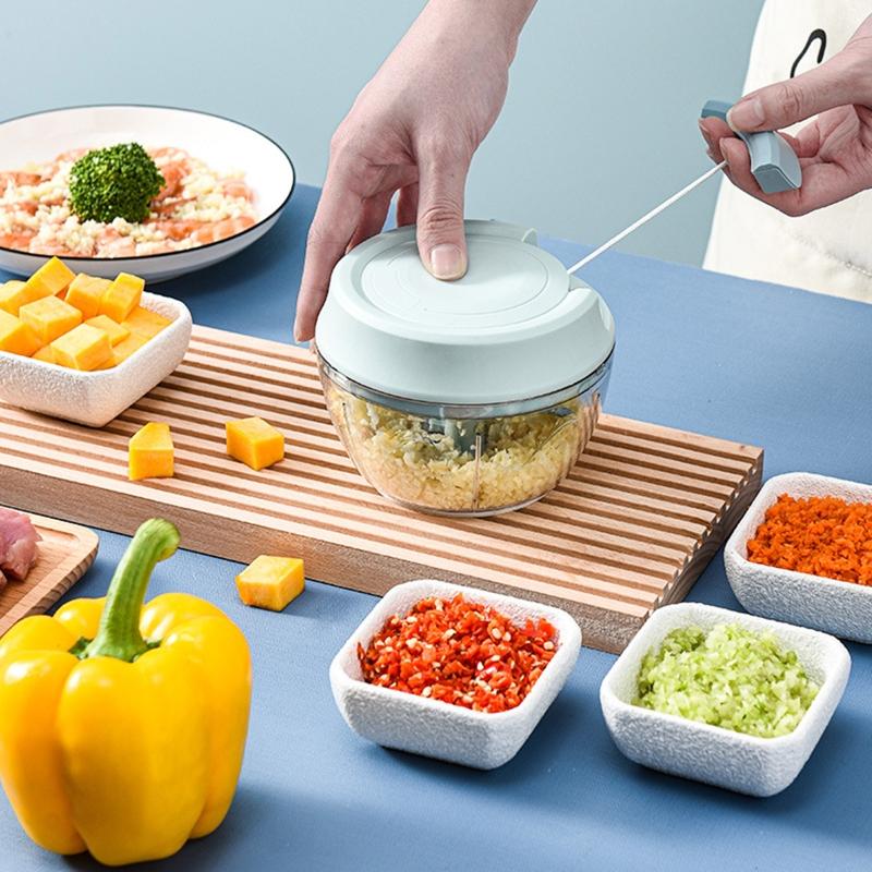 Hand Chopper Garlic Press Vegetable Fruit Twist Shredder Manual Meat Grinder Chopper Garlic Crusher Cutter Home Kitchen