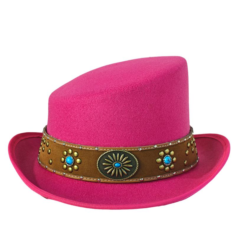 Schräges Oberteil Fedora Unisex Gentleman Cosplay Derby Bowlerhut Britische Form Hut Herbst Winter Magischer Hut Federzubehör