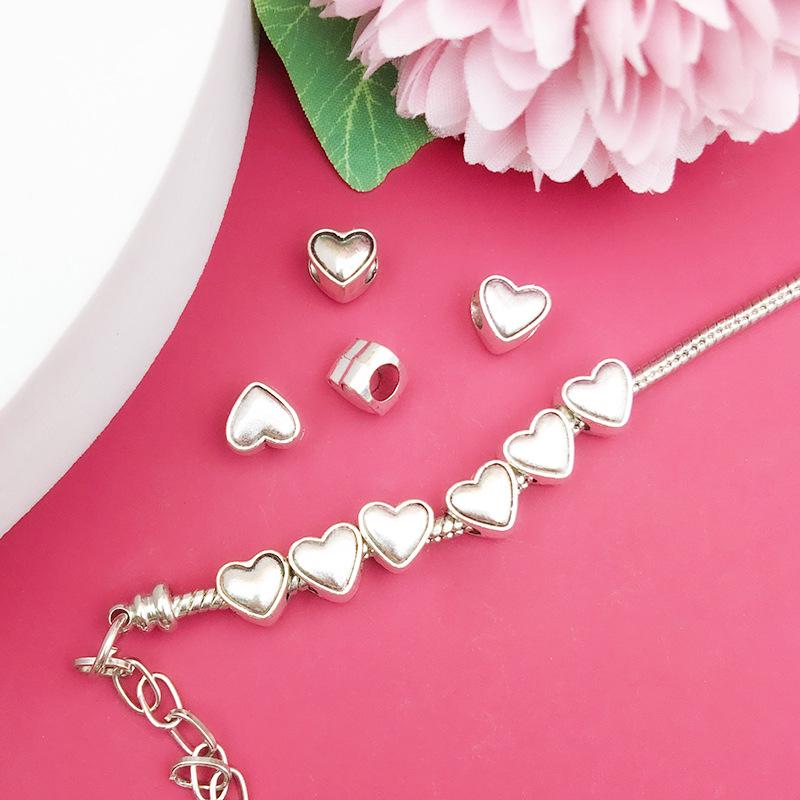 

Heart Alloy Large Hole Bead for Jewelry, Bracelet, Necklace - Hole Diameter 4-5mm