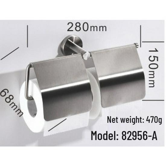 Wall-Mounted 304 Stainless Steel Bathroom Towel Rack and Storage Shelf