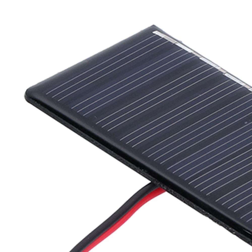 2 Pcs with Wires Solar Panel Module 0.3W 5V 60MA Solar Panels Cells  Low Power Electrical Appliances
