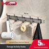 Gun Gray Punch-Free Space Aluminum Wall-Mounted Bathroom Towel Rack