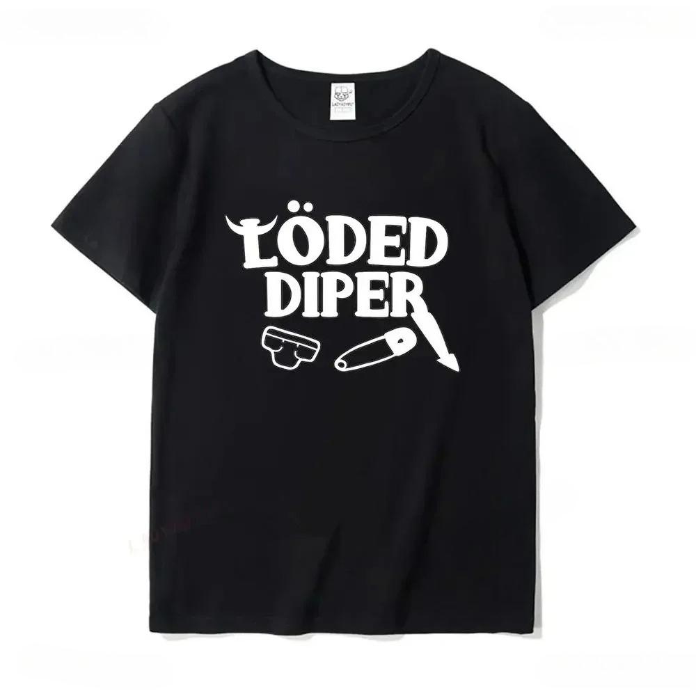 Funny Clothes LODED DIPER DIARY OF A WIMP KID Printed Tshirt Tops Men Women Summer Comfortable Tops Unisex Street Fashion