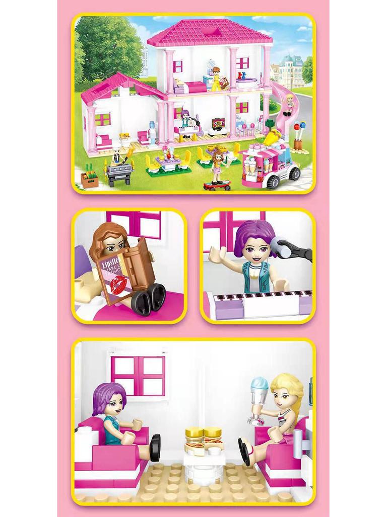 Chao Bao Girls' Castle Puzzle Building Blocks - Children's Birthday Gift