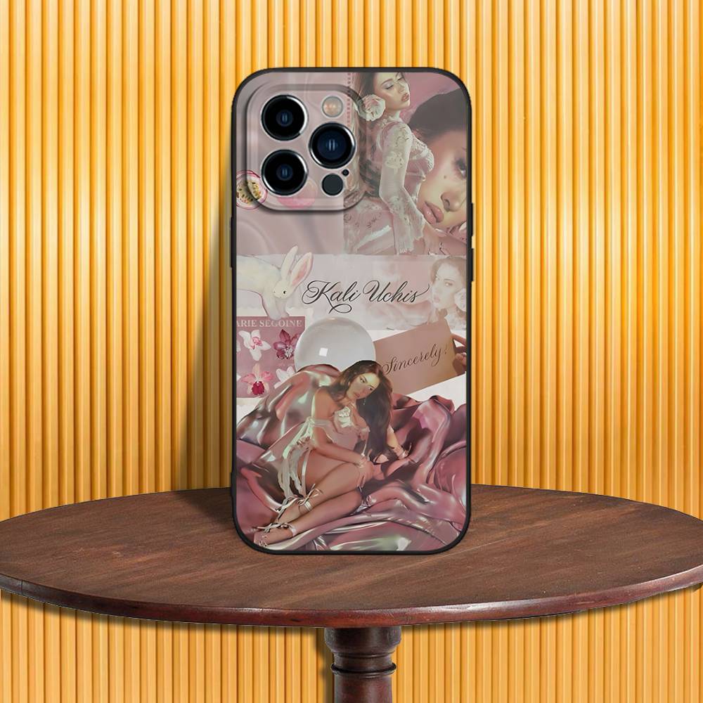 Kali U-Uchis Sincerely Phone Case For iPhone 17,16,15,14,13,12,11,Pro,Max,Plus,X,XS,SE4,E,Mini,Soft Black Case