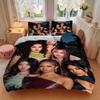 Custom Name Girl Group Fashion Portrait Print 3Pcs Bedding Set,Duvet Cover with 2 Bedro,Pillowcase Home Birthday Gift