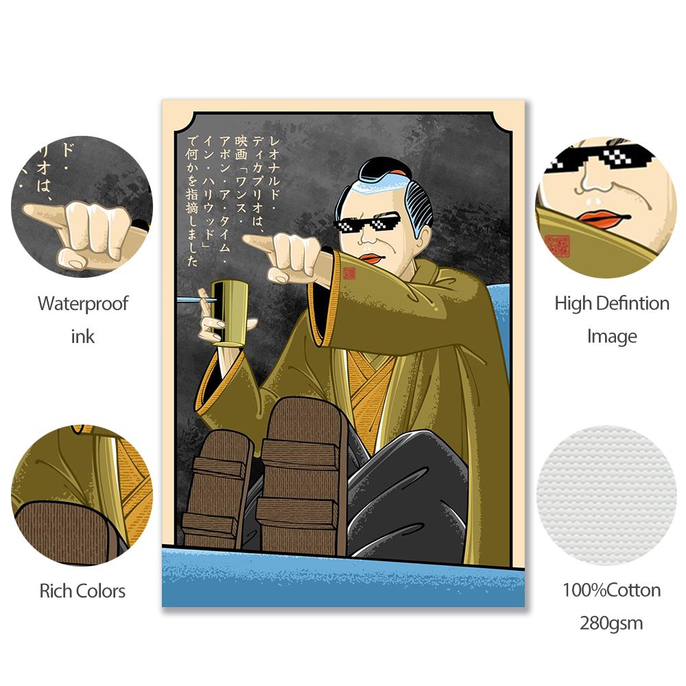 Kreskówkowa Figurka Głowa Rzeźba Rysunek Olejny Sztuka Plakat Druk Japonia Wojownik Zabawny Obraz na Płótnie Pokój Dom Ściana Dekoracja Fani Koszykówki