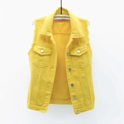 Modische Jeansweste für Damen, kurz geschnitten, schlankmachende Fransen, ärmellose Jacke für Frühling und Sommer, vielseitige Kleidung für das mittlere Alter